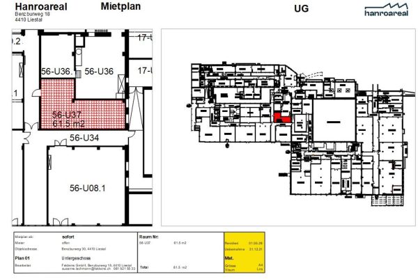 Hanroareal, Lagerraum 56-U 37